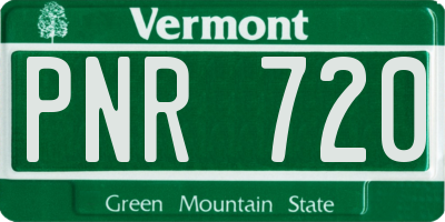 VT license plate PNR720
