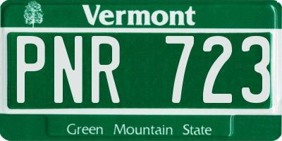 VT license plate PNR723