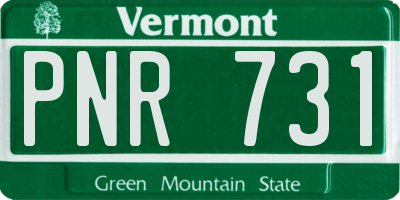 VT license plate PNR731
