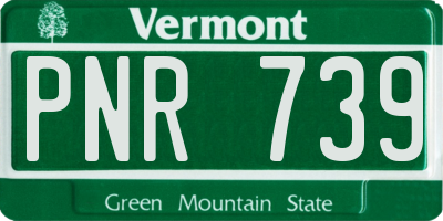 VT license plate PNR739