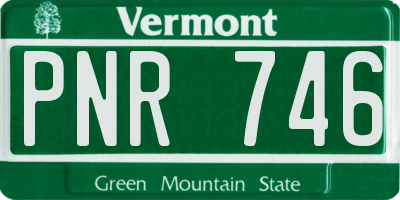 VT license plate PNR746