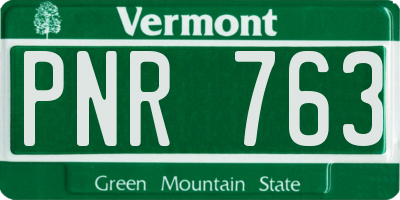 VT license plate PNR763
