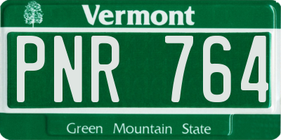 VT license plate PNR764