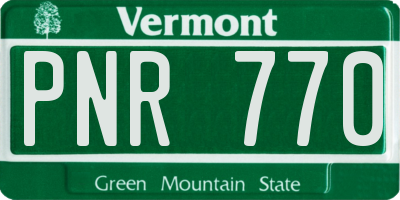 VT license plate PNR770