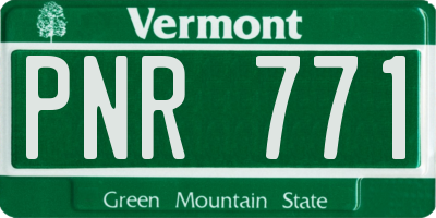 VT license plate PNR771