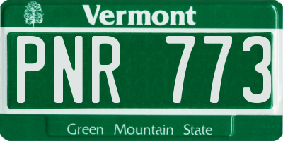 VT license plate PNR773