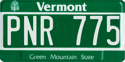 VT license plate PNR775