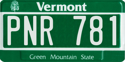 VT license plate PNR781