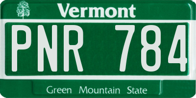 VT license plate PNR784