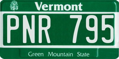 VT license plate PNR795