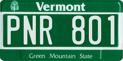 VT license plate PNR801