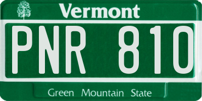 VT license plate PNR810