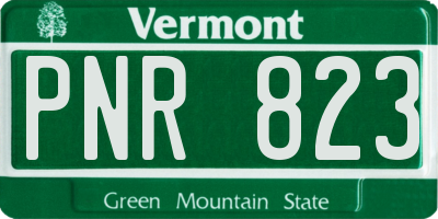 VT license plate PNR823