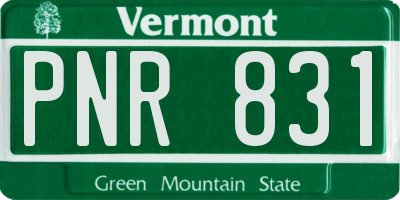 VT license plate PNR831
