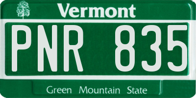 VT license plate PNR835