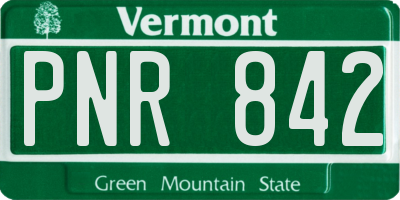 VT license plate PNR842