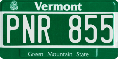 VT license plate PNR855