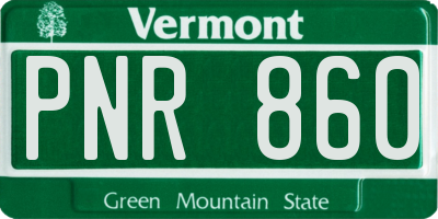 VT license plate PNR860
