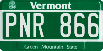 VT license plate PNR866