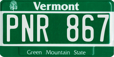 VT license plate PNR867
