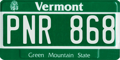 VT license plate PNR868