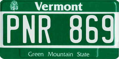 VT license plate PNR869