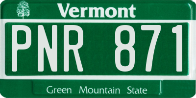 VT license plate PNR871
