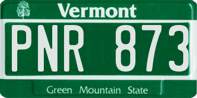 VT license plate PNR873