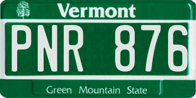 VT license plate PNR876