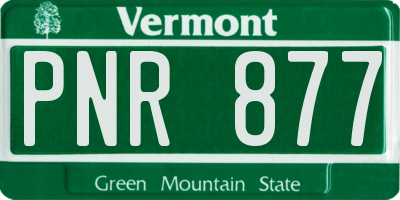 VT license plate PNR877