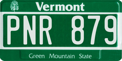 VT license plate PNR879