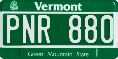 VT license plate PNR880