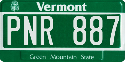 VT license plate PNR887