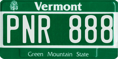 VT license plate PNR888