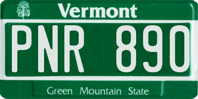 VT license plate PNR890