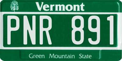 VT license plate PNR891
