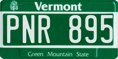 VT license plate PNR895