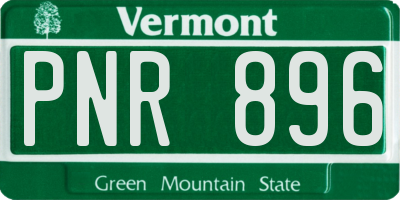 VT license plate PNR896