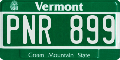 VT license plate PNR899