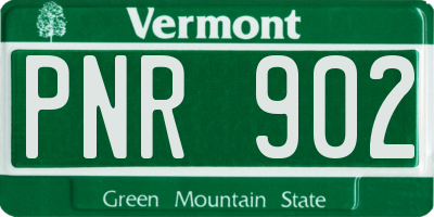 VT license plate PNR902