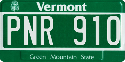 VT license plate PNR910