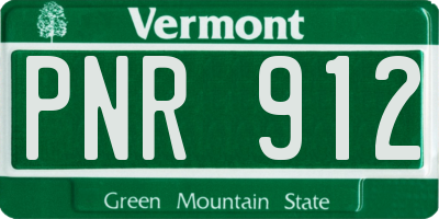 VT license plate PNR912