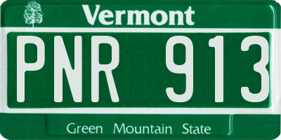 VT license plate PNR913