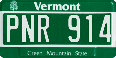 VT license plate PNR914