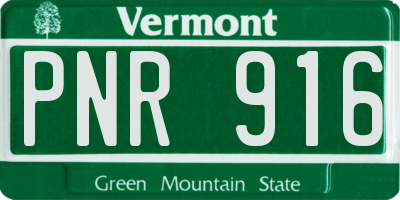 VT license plate PNR916