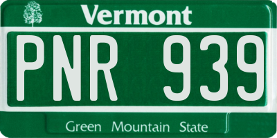VT license plate PNR939
