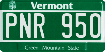 VT license plate PNR950