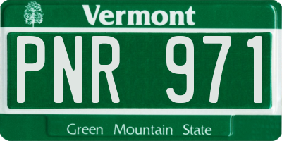 VT license plate PNR971