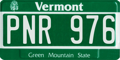 VT license plate PNR976