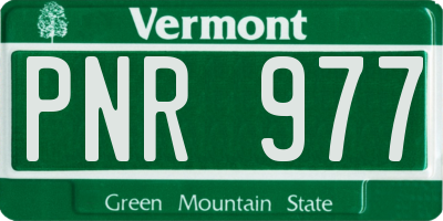 VT license plate PNR977